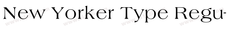 New Yorker Type Regu字体转换